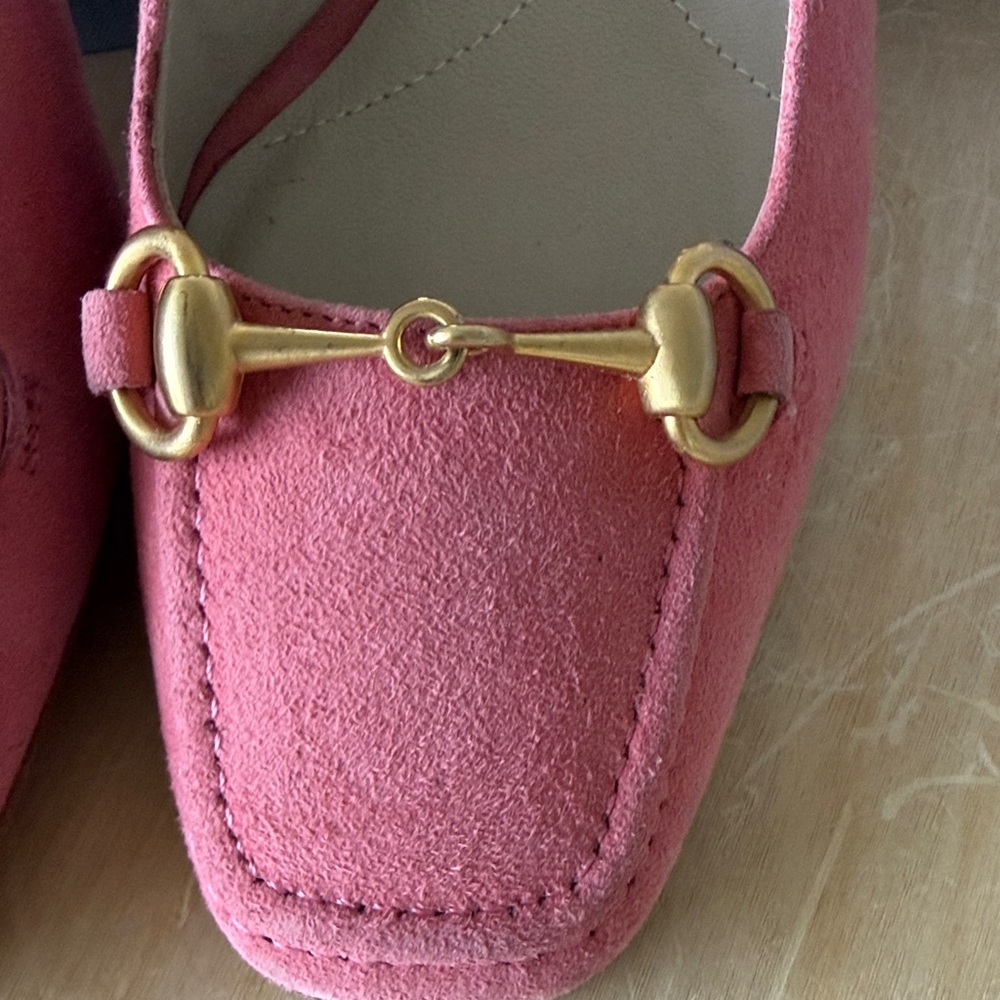 Rangoni Pink Slingback Heels with Gold Accents - Picture 4 of 7